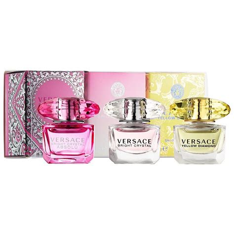 versace crystal miniature set|versace women's miniature set.